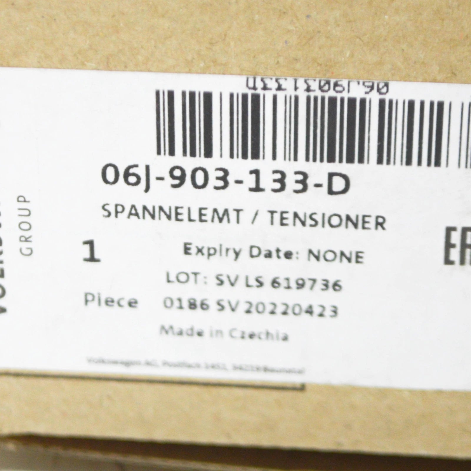 NEW VOLKSWAGEN CC 358 BELT TENSIONER 06J903133D 2.0 PETROL