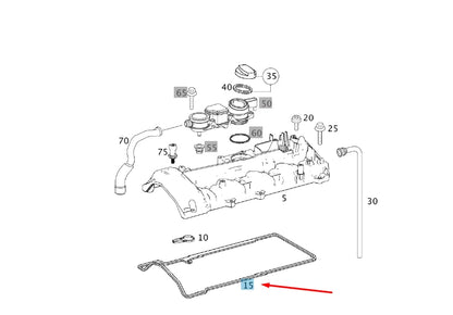 NEW MERCEDES-BENZ C W205 CYLINDER HEAD COVER GASKET A646016072164