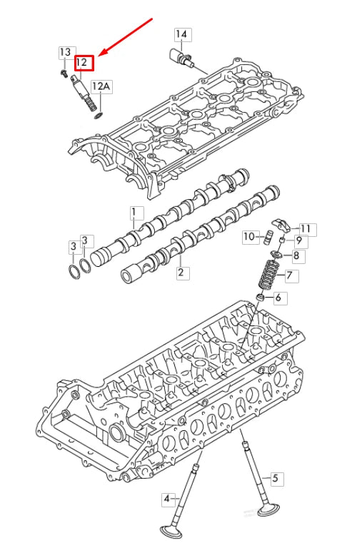 NEW AUDI A6 AVANT C6 CAMSHAFT ADJUSTMENT VALVE 06E109257AA ORIGINAL