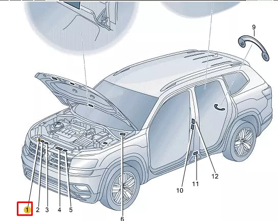 NEW VOLKSWAGEN ATLAS CA1 TERAMONT AC TYPE PLATE 3CN010008A