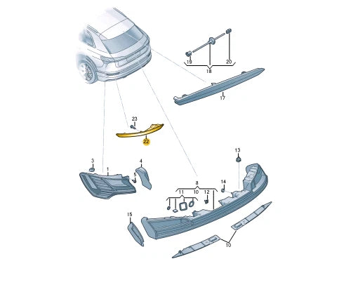 NEW AUDI E-TRON SPORTBACK GEA REAR LEFT FOG LIGHT 4KE945701