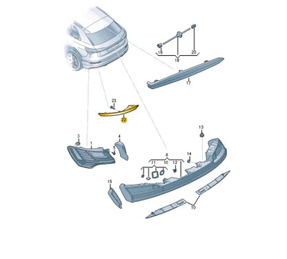 NEW AUDI E-TRON SPORTBACK GEA REAR LEFT FOG LIGHT 4KE945701