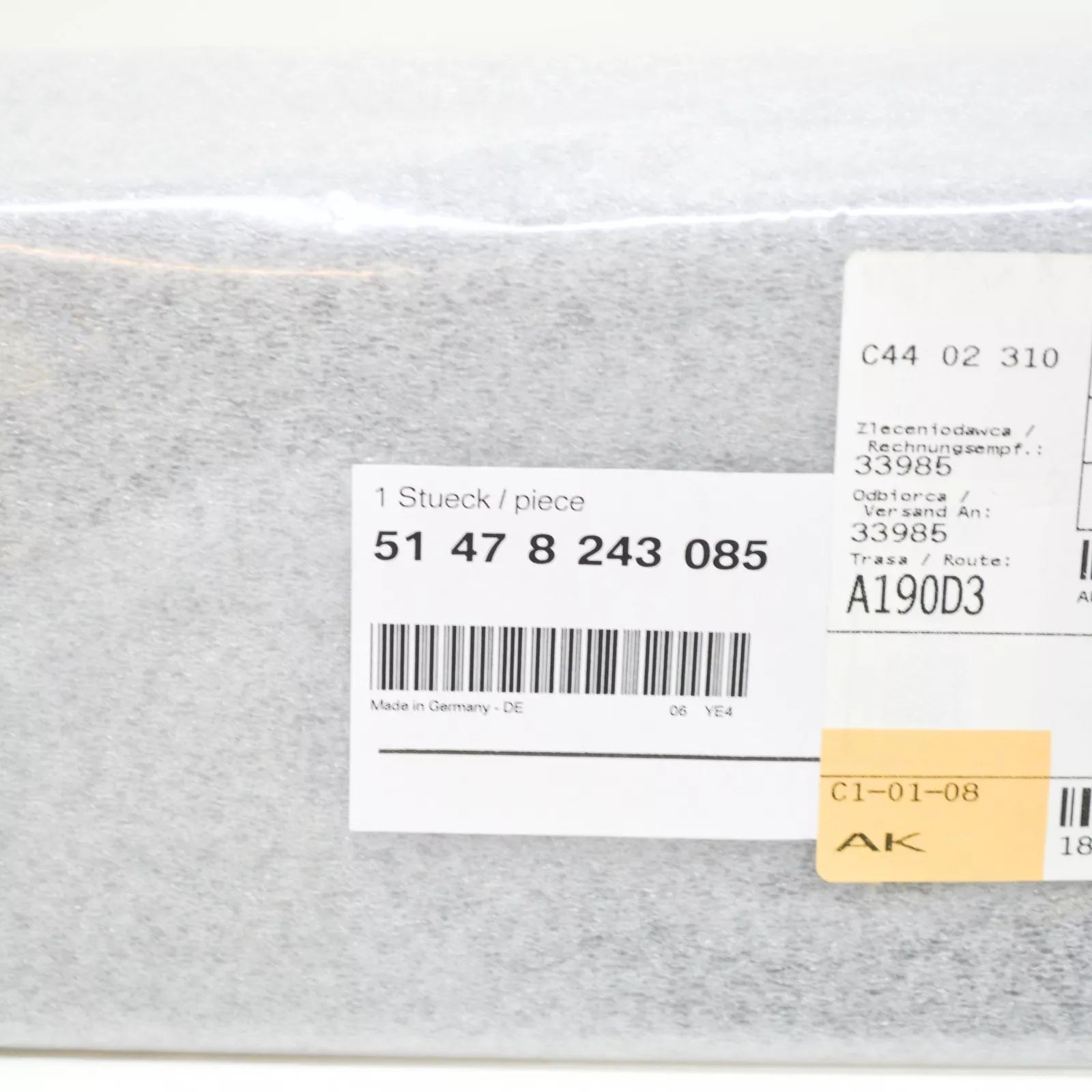 NEW BMW 3 CONVERTIBLE E46 TRUNK STORING PARTITION 51478243085 8243085 ORIGINAL