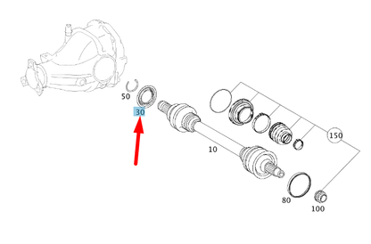new mb e w212 rear inner drive shaft protective cap a2203570790 original