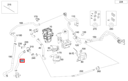 NEW MERCEDES-BENZ GLC COUPE C253 HEATER PIPE A2535061500 ORIGINAL