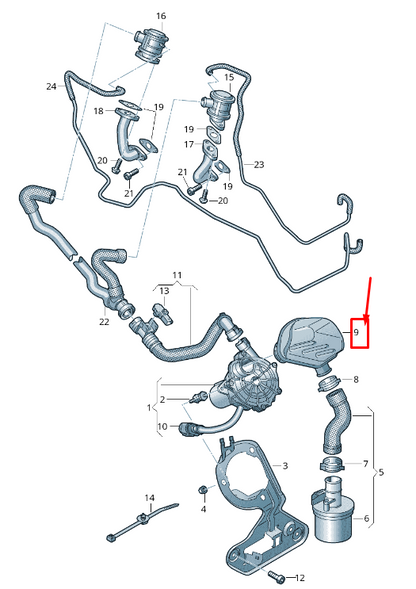 NEW AUDI RS7 SPORTBACK 4G PULSATION DAMPER 4G0129953A ORIGINAL