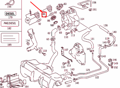 NEW MERCEDES-BENZ C-CLASS W202 FUEL TANK CAP A1404700005 ORIGINAL