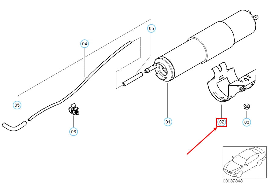 NEW BMW 3 E46 FUEL SUPPLY STRAINER BRACKET 13321435583 1435583 ORIGINAL