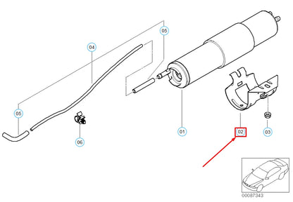 NEW BMW 3 E46 FUEL SUPPLY STRAINER BRACKET 13321435583 1435583 ORIGINAL