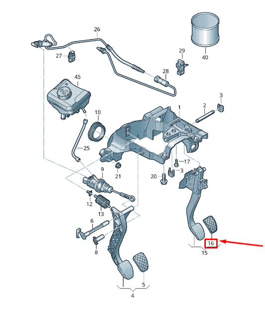 new audi a4 avant b9 brake pedal cap 8w1721173a original