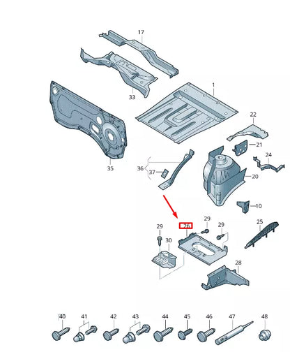 NEW VW TRANSPORTER VI T6 BATTERY CONSOLE 7E0804781