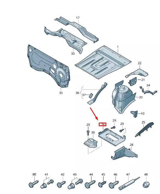 NEW VW TRANSPORTER VI T6 BATTERY CONSOLE 7E0804781