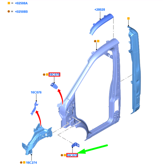 new ford transit mk4 front fender mounting bracket 1768708 original