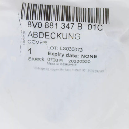 NEW AUDI A3 8V REAR RIGHT SEAT TRACK COVER 8V0881347B 01C 8V0881347B01C ORIGINAL