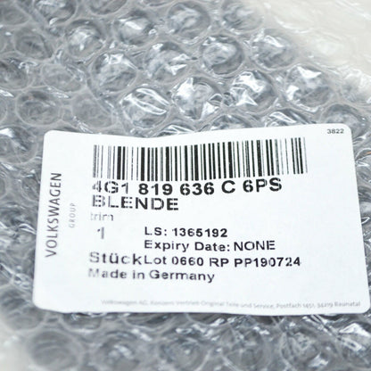 NEW AUDI A6 C7 FRONT CENTER WINDSHIELD DEFROSTER TRIM LHD 4G1819636C6PS ORIGINAL