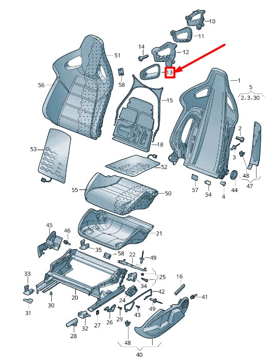 NEW VW GOLF 5G MK7 FRONT SEAT RIGHT HANDLE SHELL TRIM 5K388160882V ORIGINAL