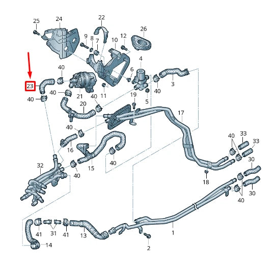 NEW AUDI A6 4A C8 ENGINE COOLANT HOSE 4K0145916A