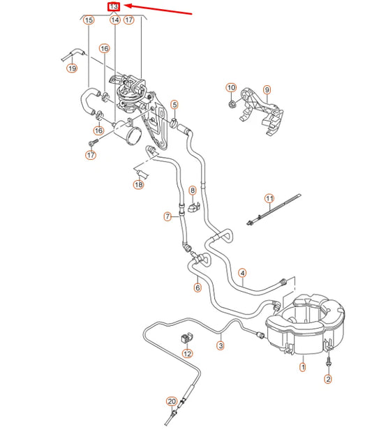NEW VOLKSWAGEN GOLF MK7 FUEL SYSTEM LEAK DIAGNOSIS PUMP 1K0906201D ORIGINAL