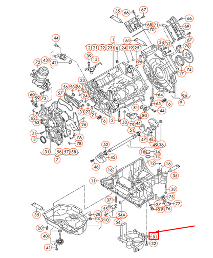 NEW AUDI A4 B8 ENGINE OIL SUMP INSERT 059103138AN ORIGINAL