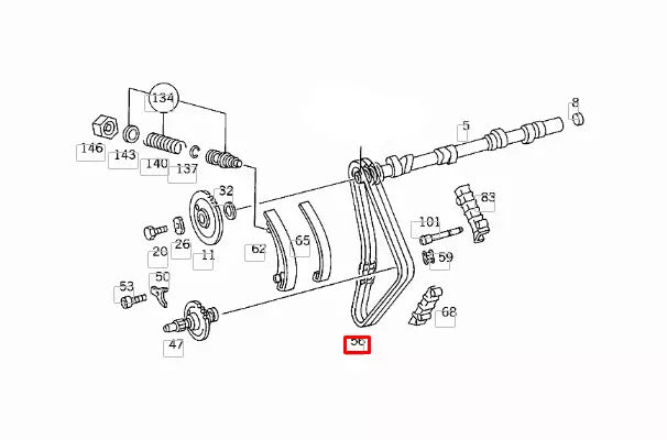 NEW MERCEDES BENZ 190 W201 ENGINE ROLLER TIMING CHAIN A0029970394 ORIGINAL