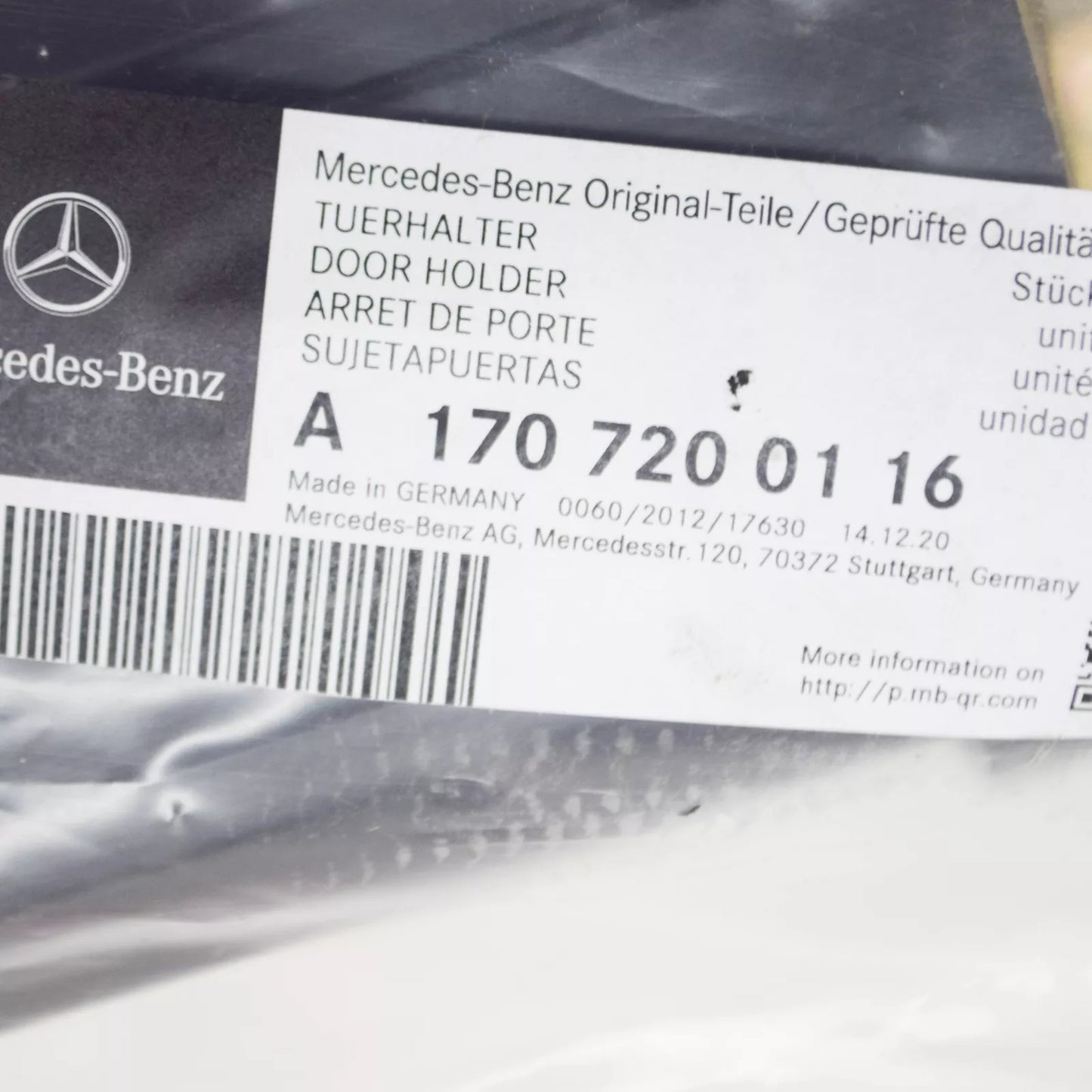 NEW MB SLK R170 FRONT DOOR CHECK STRAP A1707200116 ORIGINAL