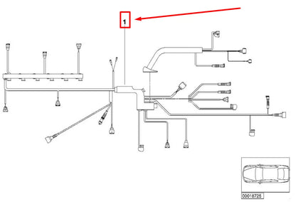NEW BMW X5 E70 ENGINE WIRING HARNESS 12517566463 7566463 ORIGINAL