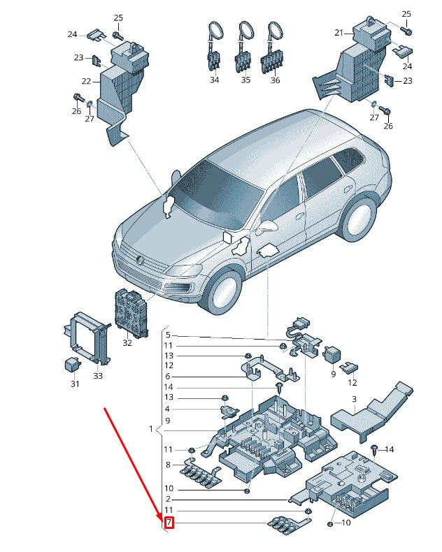 NEW VW TOUAREG 7P MK2 MINI-FUSE 125A 7P0937629