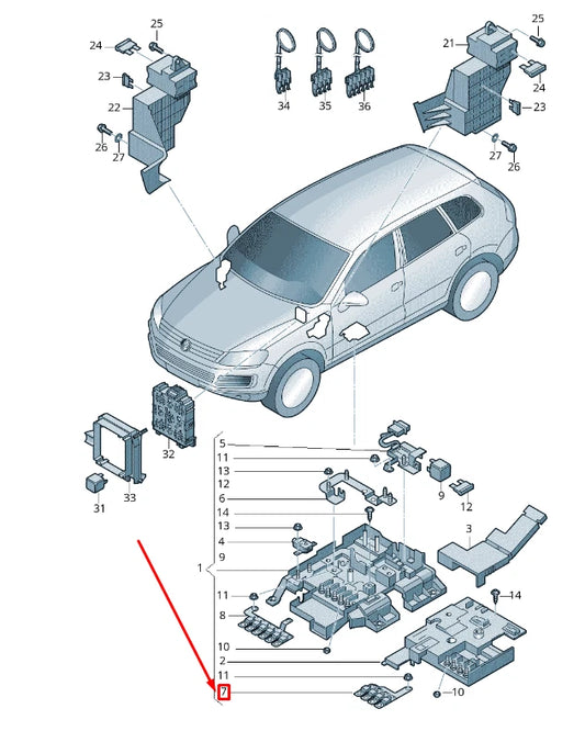 NEW VW TOUAREG 7P MK2 MINI-FUSE 125A 7P0937629