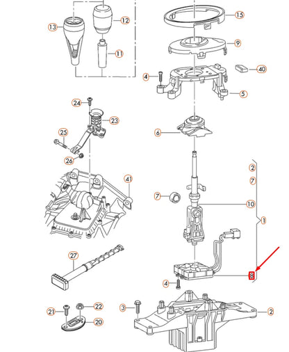 NEW AUDI R8 42 SELECTOR MECHANISM ELECTRONIC REGULATOR 420713065 ORIGINAL