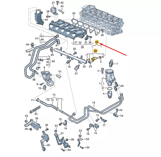 NEW AUDI RS3 8V FUEL INJECTION VALVE 07K906031L ORIGINAL