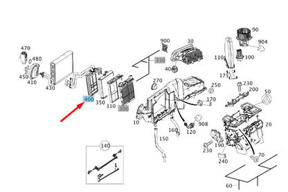 NEW MERCEDES-BENZ C W204 HEATER PIPING PARTS KIT LHD A2048301515 ORIGINAL