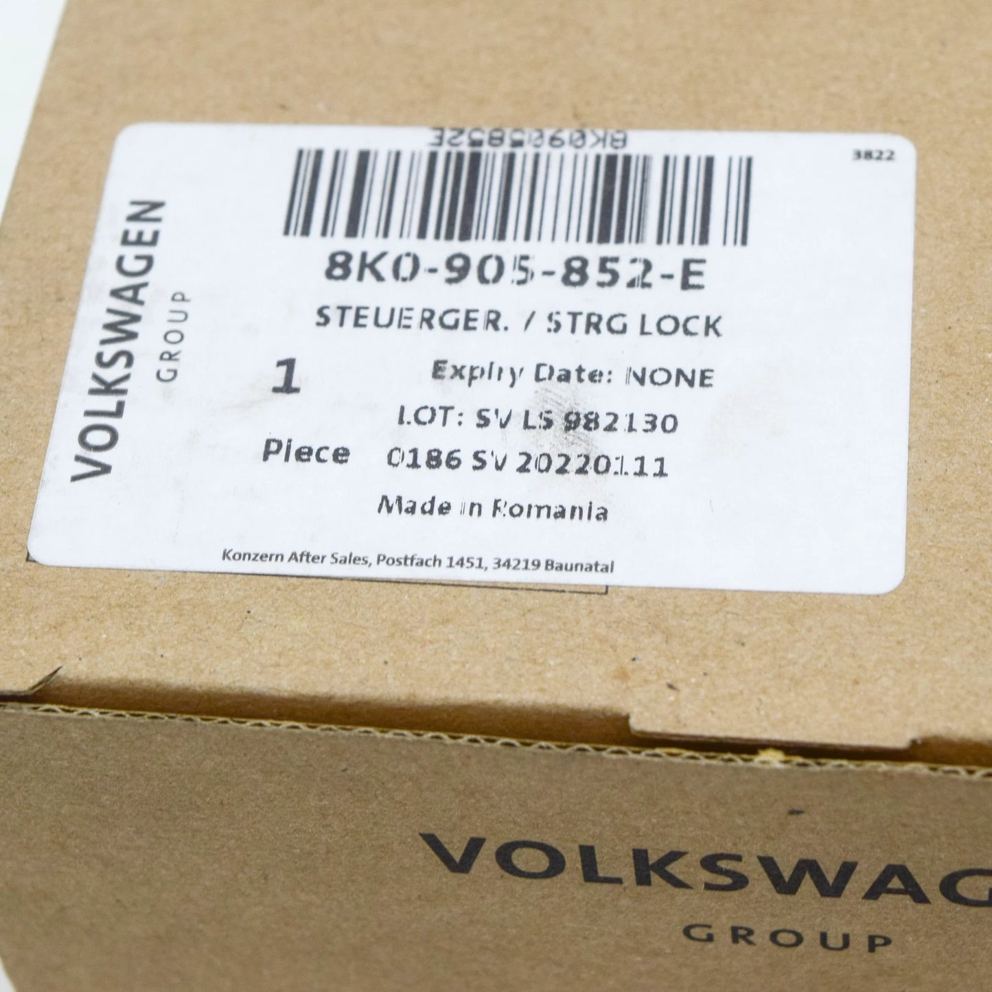 NEW AUDI A4 B8 ELECTRONIC STEERING COLUMN LOCK CONTROL UNIT 8K0905852E ORIGINAL