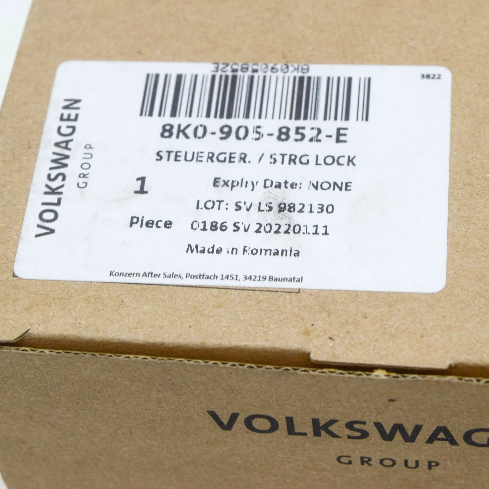 NEW AUDI A4 B8 ELECTRONIC STEERING COLUMN LOCK CONTROL UNIT 8K0905852E ORIGINAL