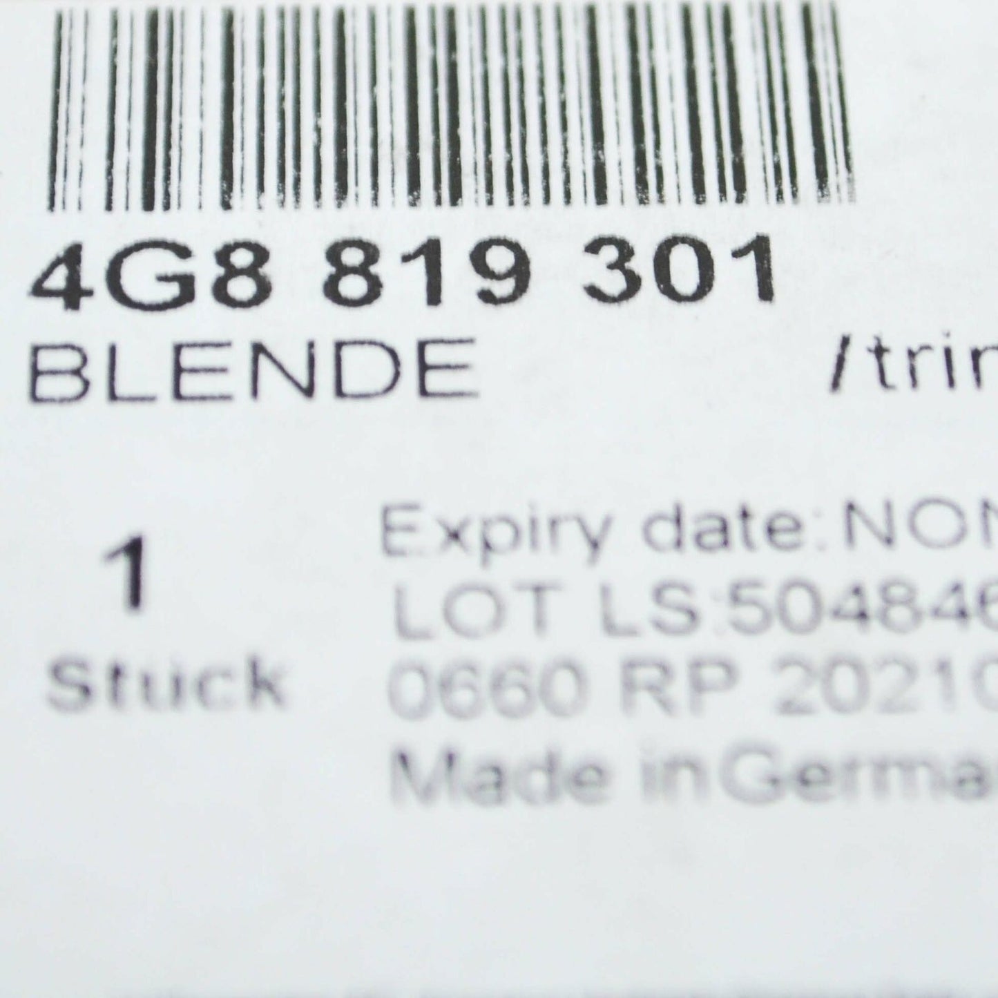 NEW AUDI A7 SPORTBACK 4G REAR LEFT QUARTER PANEL VENT TRIM 4G8819301 ORIGINAL