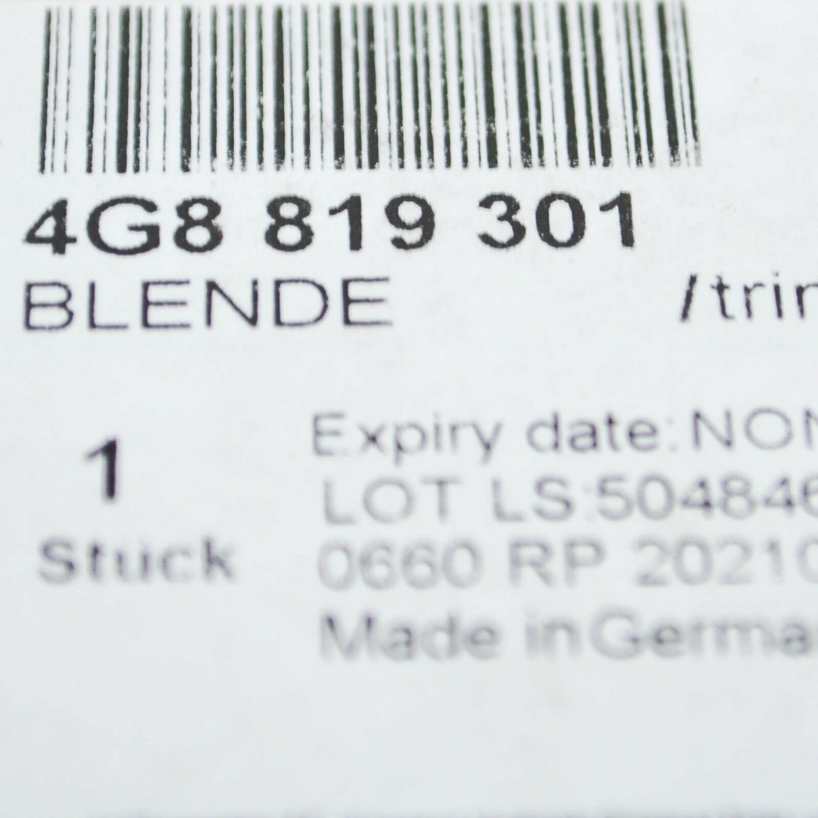 NEW AUDI A7 SPORTBACK 4G REAR LEFT QUARTER PANEL VENT TRIM 4G8819301 ORIGINAL