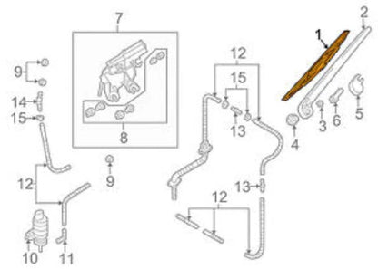 NEW AUDI Q7 4L REAR WINDSHIELD WIPER BLADE 4L0955425 ORIGINAL