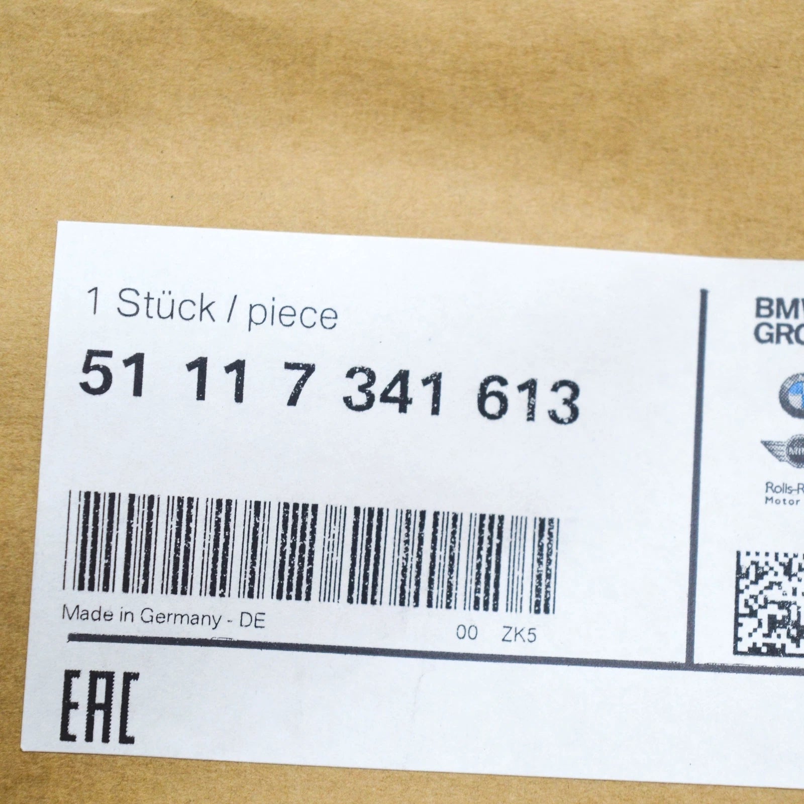 NEW BMW 1 F21 FRONT LEFT BUMPER OPEN GRILLE SPORT 51117341613 ORIGINAL