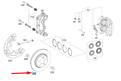 new mercedes-benz gle w167 front vented brake disc a167421080107 original