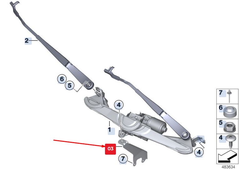 new bmw x3 f25 middle wiper system holder 61617251647 7251647 original