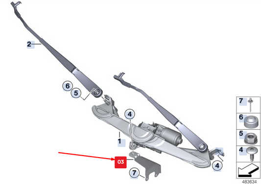 new bmw x3 f25 middle wiper system holder 61617251647 7251647 original