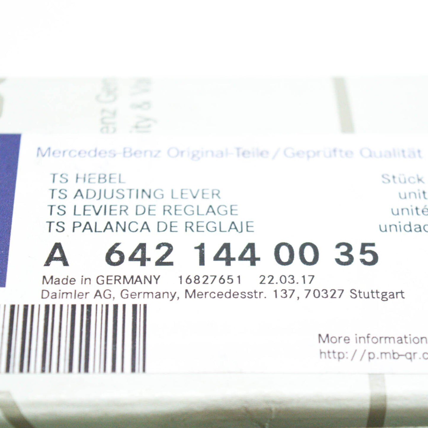 NEW MB GL X164 INTAKE MANIFOLD ADJUSTING UNIT LINKAGE A6421440035 ORIGINAL