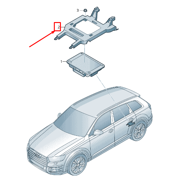 NEW AUDI Q7 4M FOUR-WHEEL DRIVE CONTROL UNIT RETAINER 4M0907713 ORIGINAL