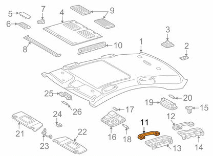 NEW MB C-CLASS W203 FRONT LEFT ROOF GRAB HANDLE A20381004511A26 ORIGINAL