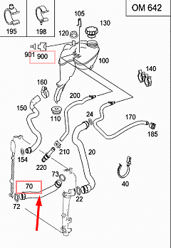 NEW MB S-CLASS W221 LOWER RADIATOR HOSE PIPE A2215011582 3.0 DIESEL ORIGINAL