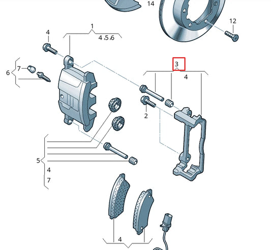 NEW VOLKSWAGEN CRAFTER FURGON SY REAR BRAKE PAD CARRIER 2N0615425B ORIGINAL