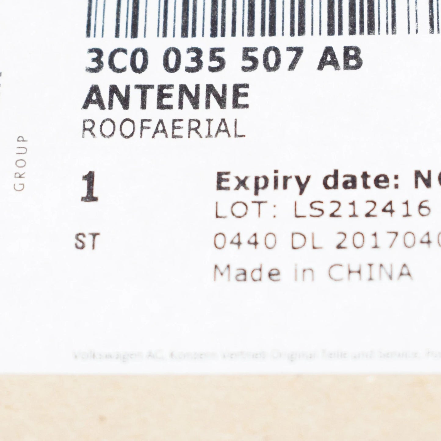 NEW VOLKSWAGEN TOUAREG 7P ROOF SHARK AERIAL ANTENNA 3C0035507AB ORIGINAL