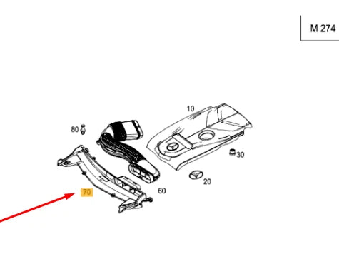 NEW MERCEDES-BENZ E W213 UPPER COLD AIR INDUCTION BRACKET A2135000055 ORIGINAL