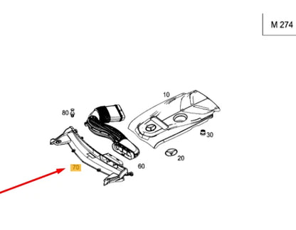 NEW MERCEDES-BENZ E W213 UPPER COLD AIR INDUCTION BRACKET A2135000055 ORIGINAL