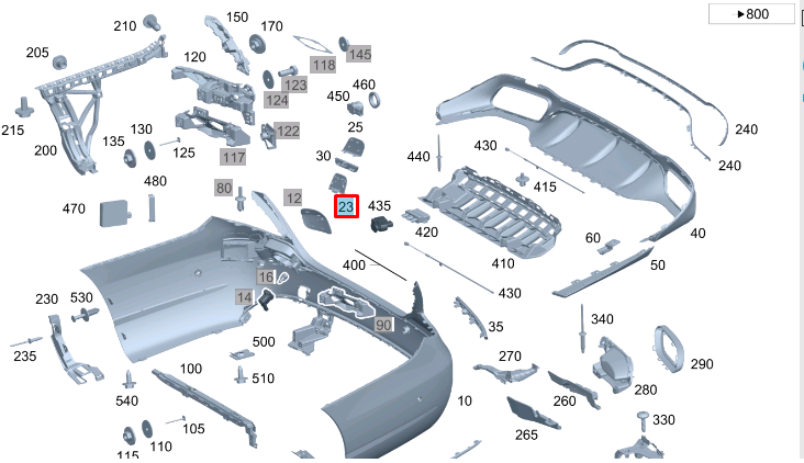 NEW MERCEDES-BENZ E W213 REAR BUMPER TOW EYE COVER A2138855705 ORIGINAL