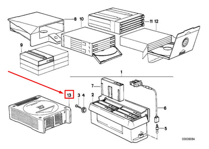 NEW BMW 7 E38 CD CHANGER 65128355885 8355885 ORIGINAL